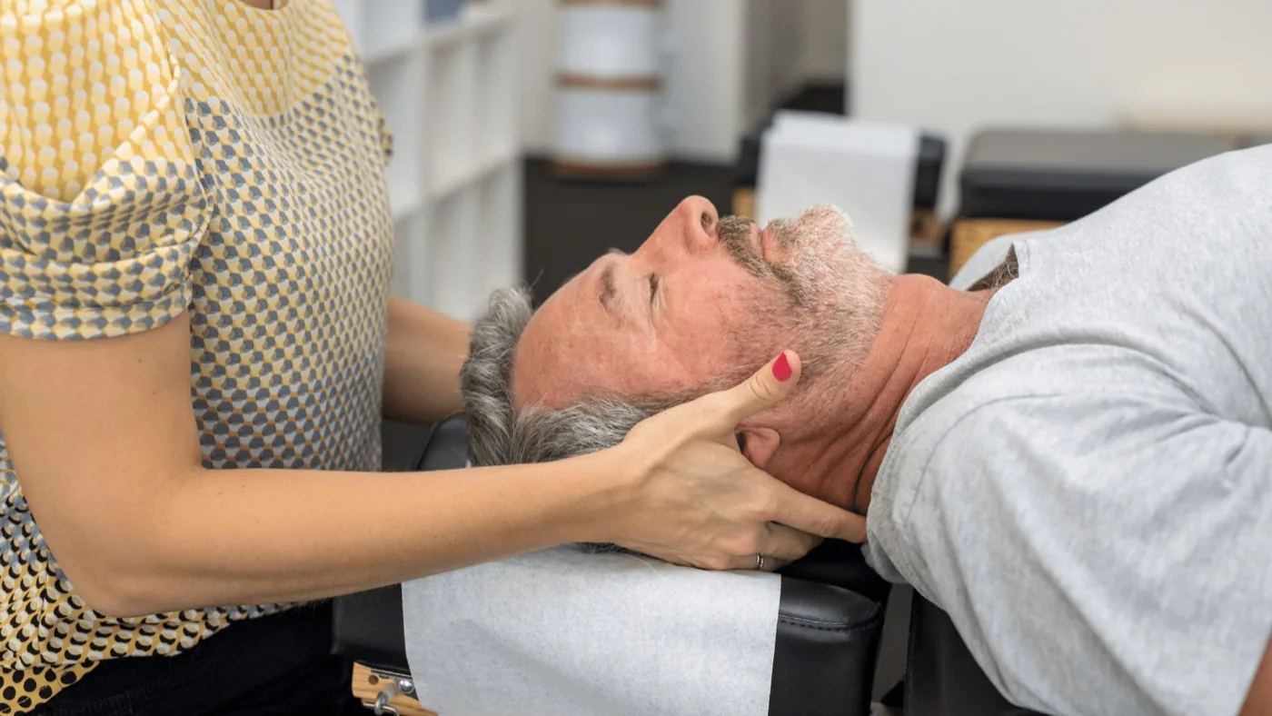 Gentle neck treatment after an auto accident at Herner Chiropractic in Nashua, NH